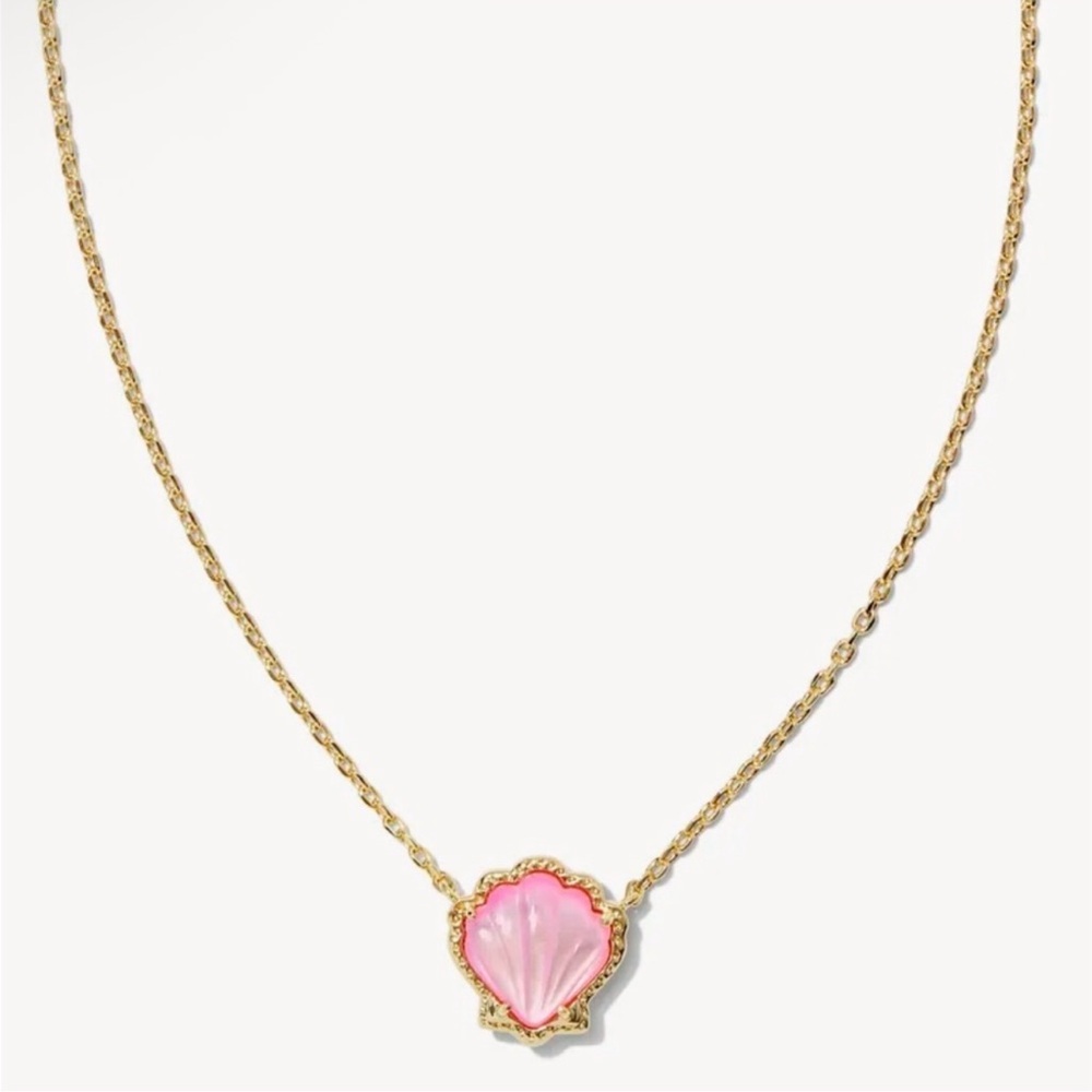 Kendra Scott Brynne Pink Shell Gold Necklace Blush Mother-of-Pearl NEW $75